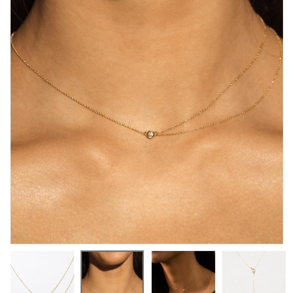 Dainty gold necklace